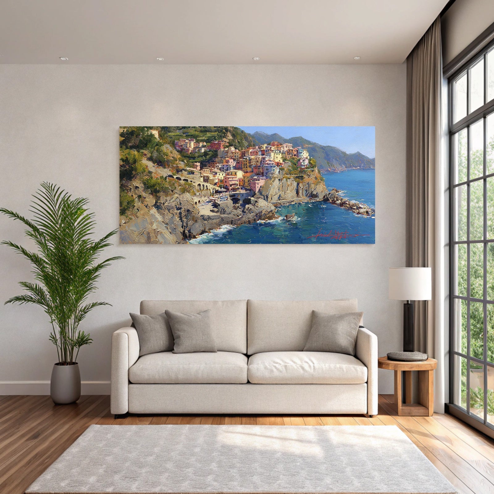 Malerisches Küsten Dorf Mediterrane Landschaft