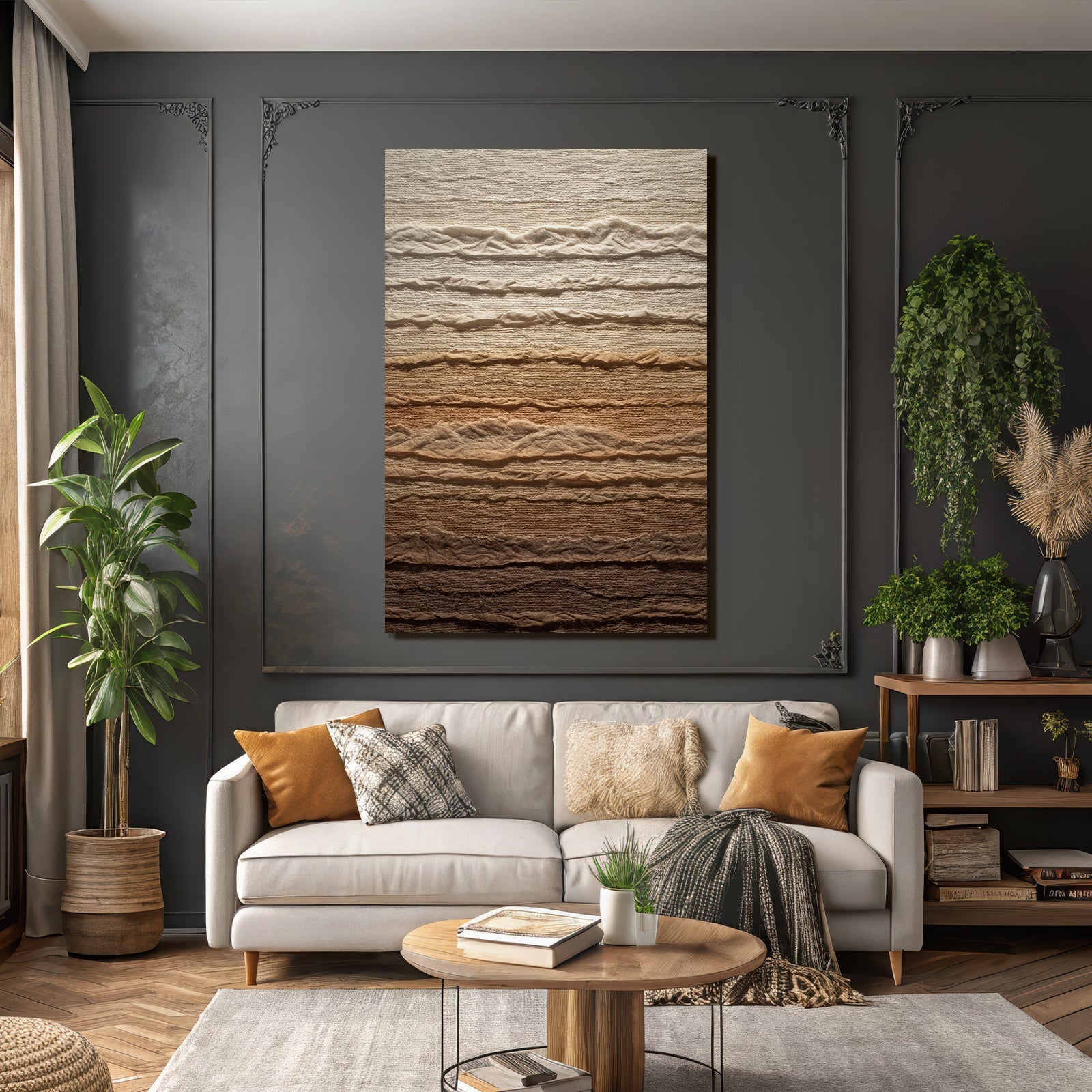 Texturierte Ebenen Beige Braun Gradiert Abstrakt