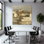 Abstracte Kunstlandschaft Mit Textur Und Farben