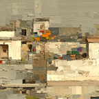 Abstracte Kunstlandschaft Mit Textur Und Farben | Erdtoene und Taupe | Farbenwelten