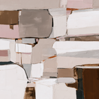 Abstraktes Gemälde Mit Braun Beige Weiss Und Rosa Typischen Texturen | Erdtoene und Taupe | Farbenwelten
