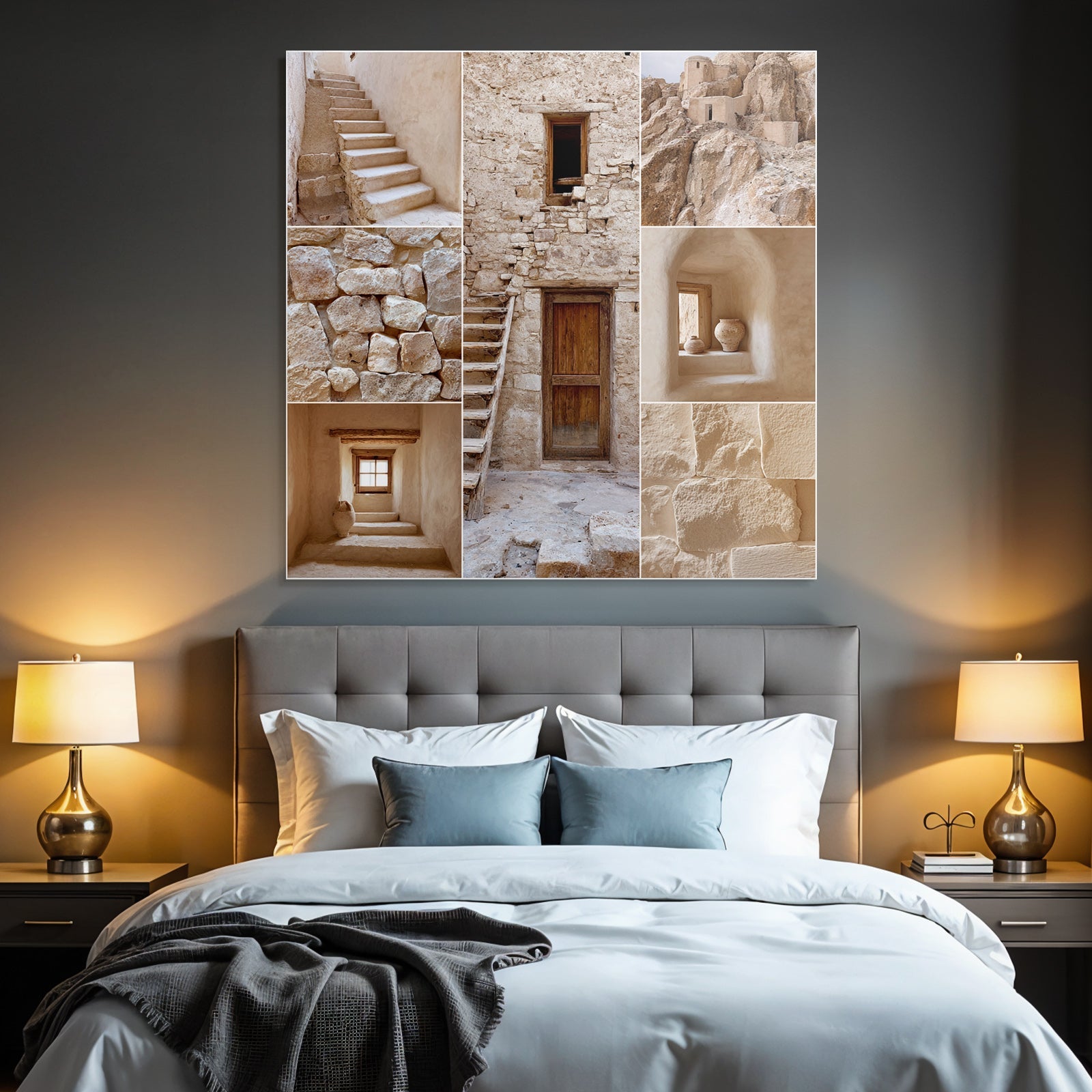 Alte Stein Architektur Collage Mit Details Und Texturen
