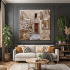 Alte Stein Architektur Collage Mit Details Und Texturen