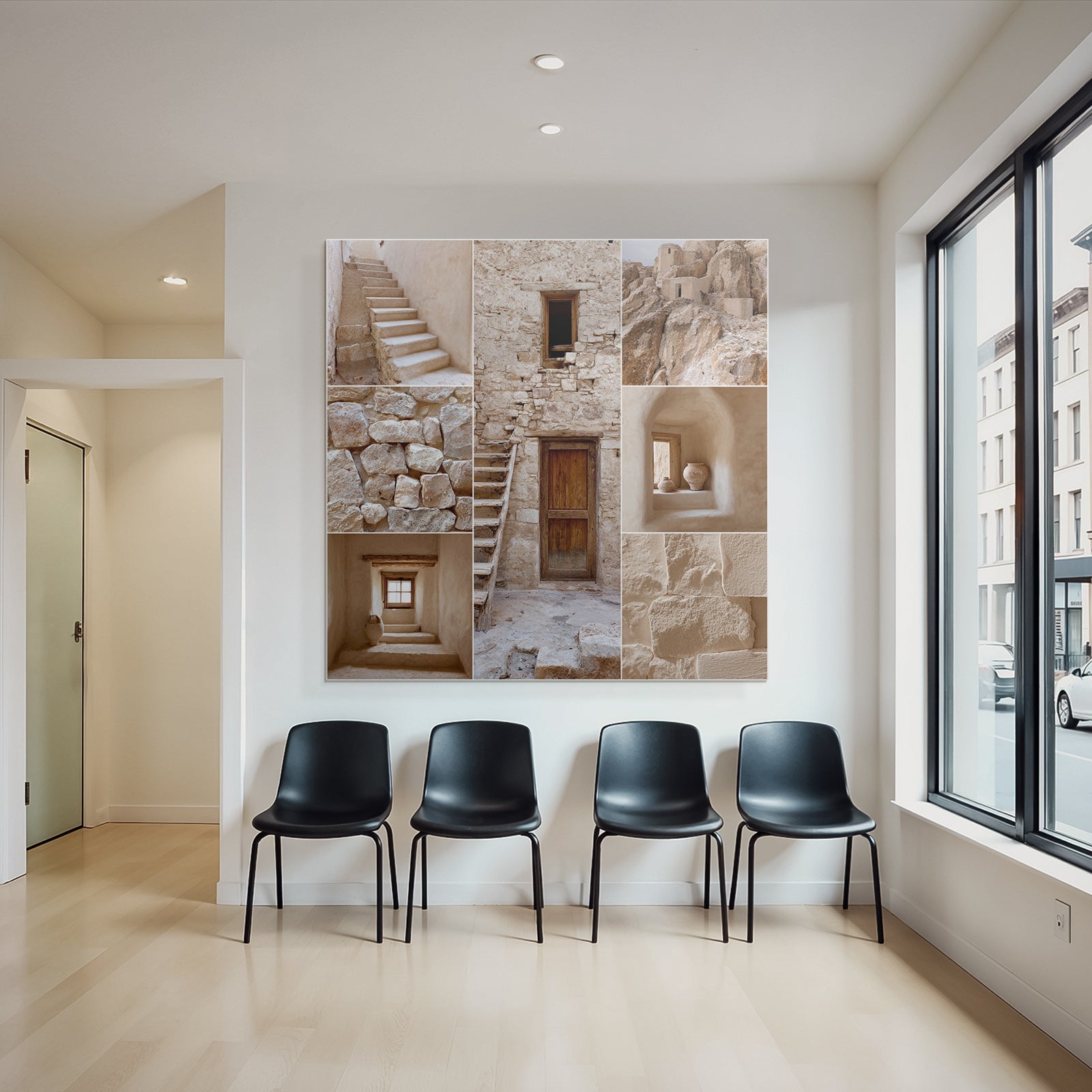 Alte Stein Architektur Collage Mit Details Und Texturen