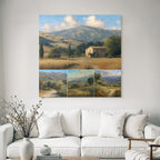 Rolly Hills Quaint House Pathway Traumhafte Landschaft Malerei