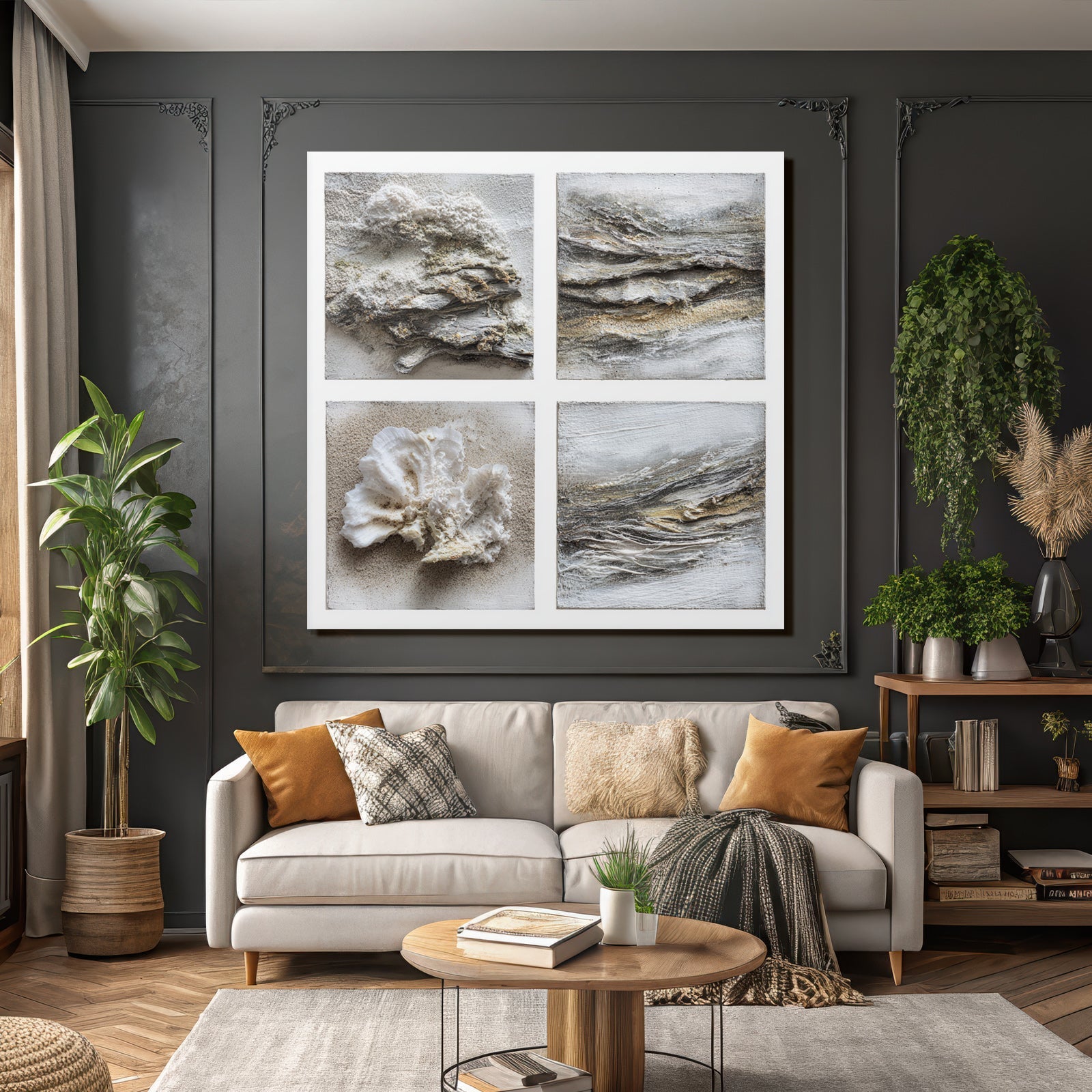 Texturierte Kunstwerke Inspiriert Von Meer Und Natur