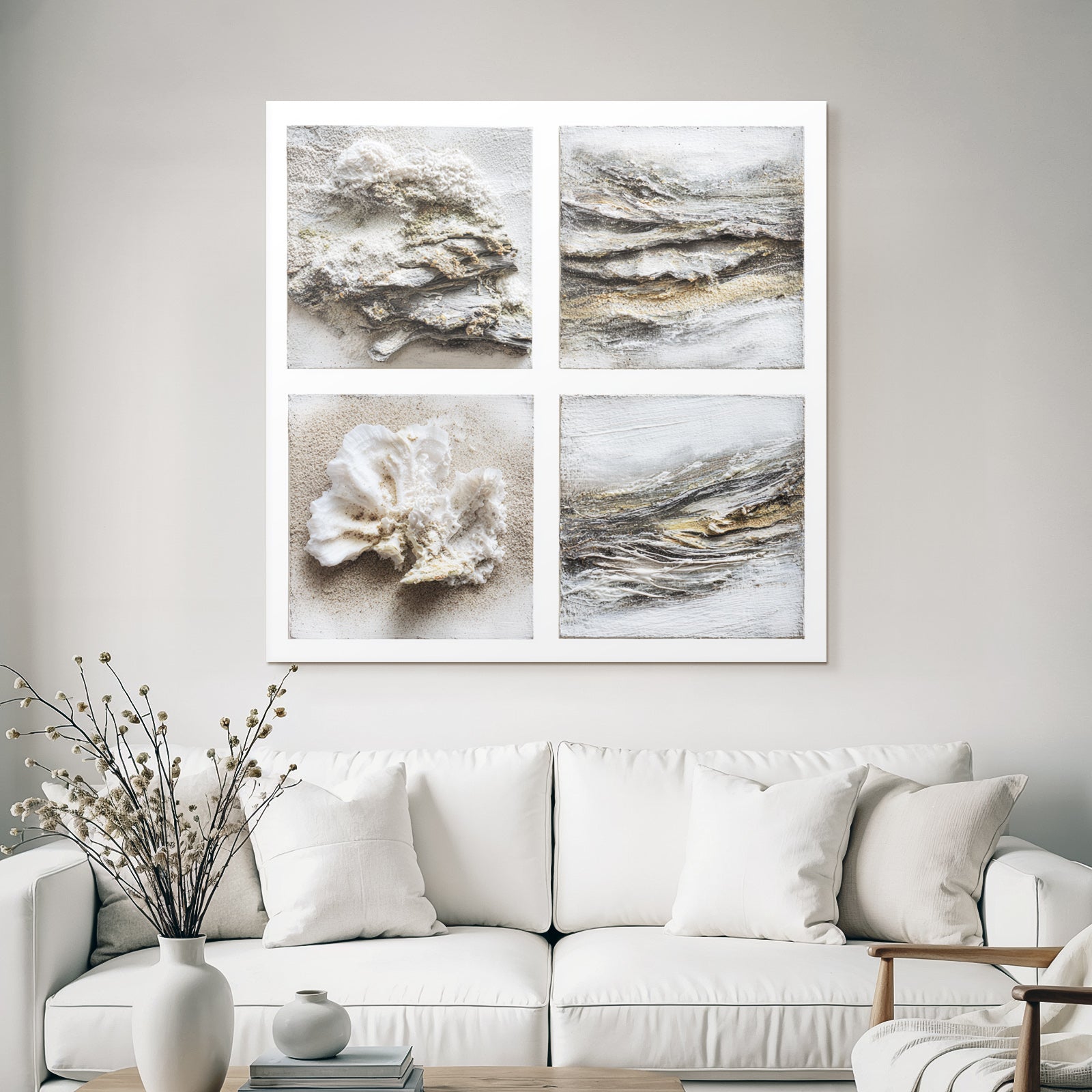 Texturierte Kunstwerke Inspiriert Von Meer Und Natur