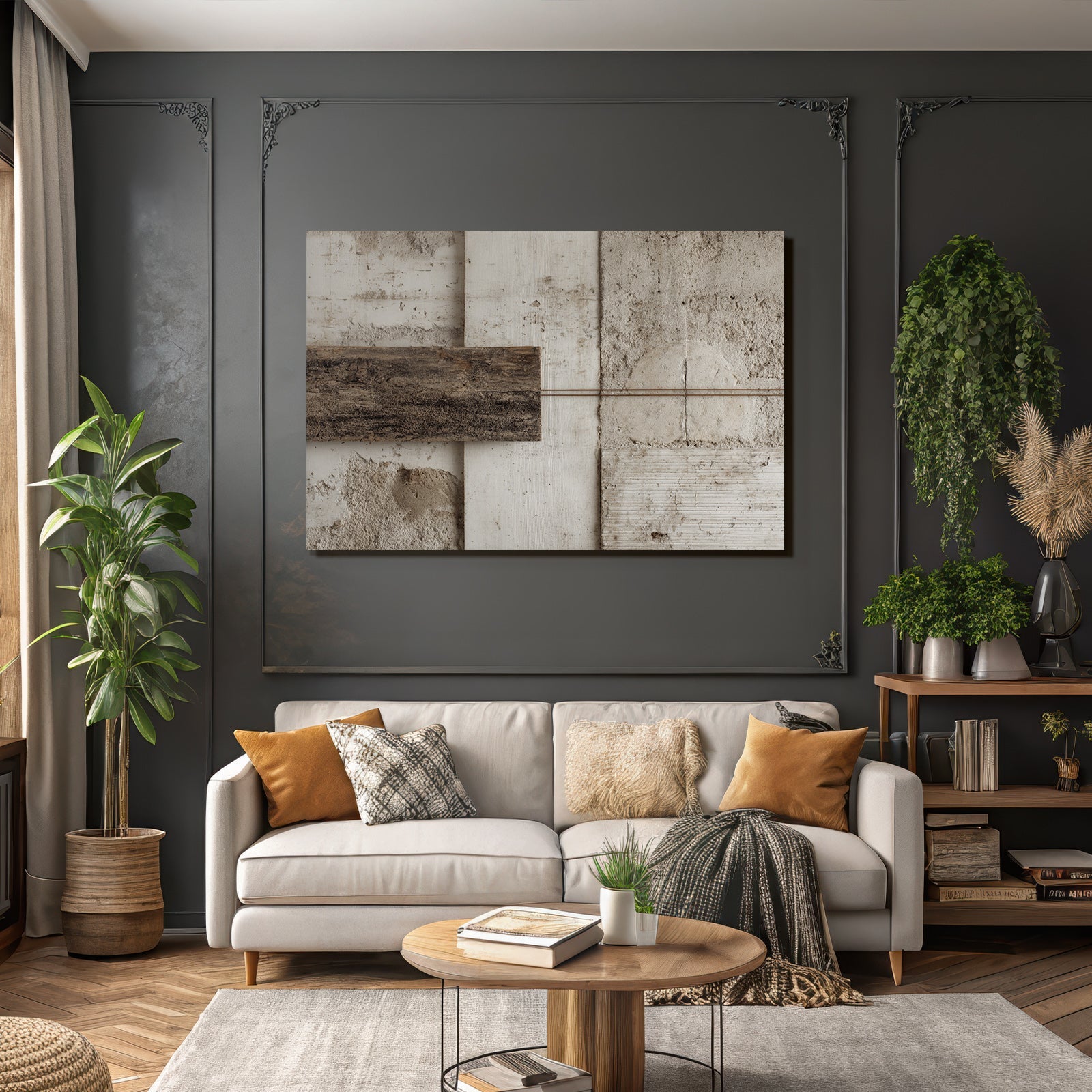 Abstracte Zusammensetzung Interior Design Texturen Materialien