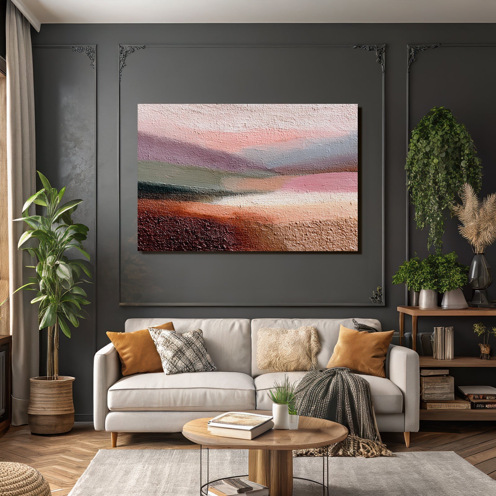 Abstractes Bild Mit Weichen Farben Gradient Landscape Horizont