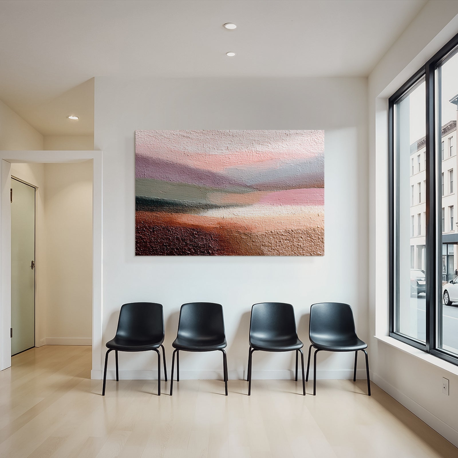 Abstractes Bild Mit Weichen Farben Gradient Landscape Horizont