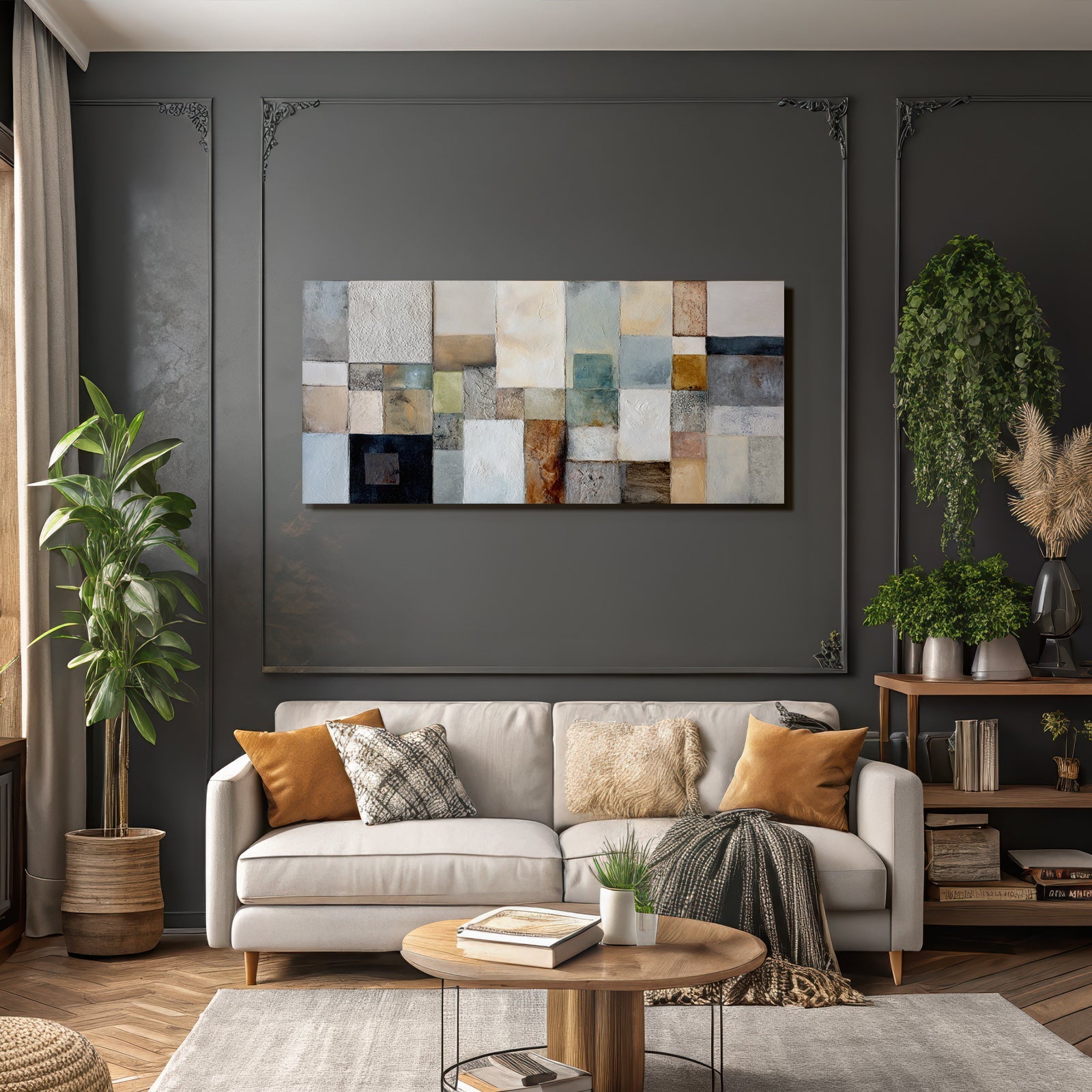 Abstrakte Kunst Mit Texturen Und Farben