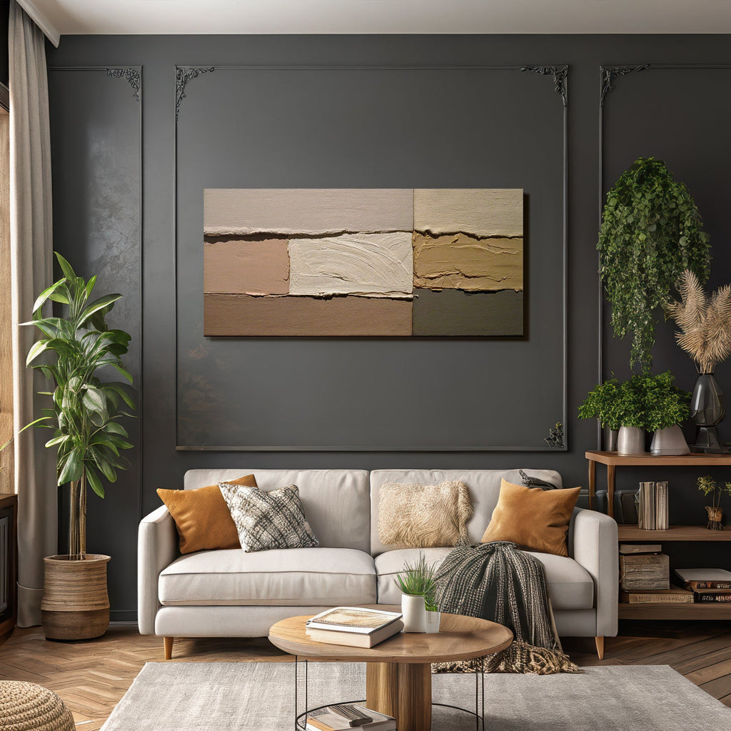 Abstrakte Kunst Texturierte Farbe Neutrale Ton