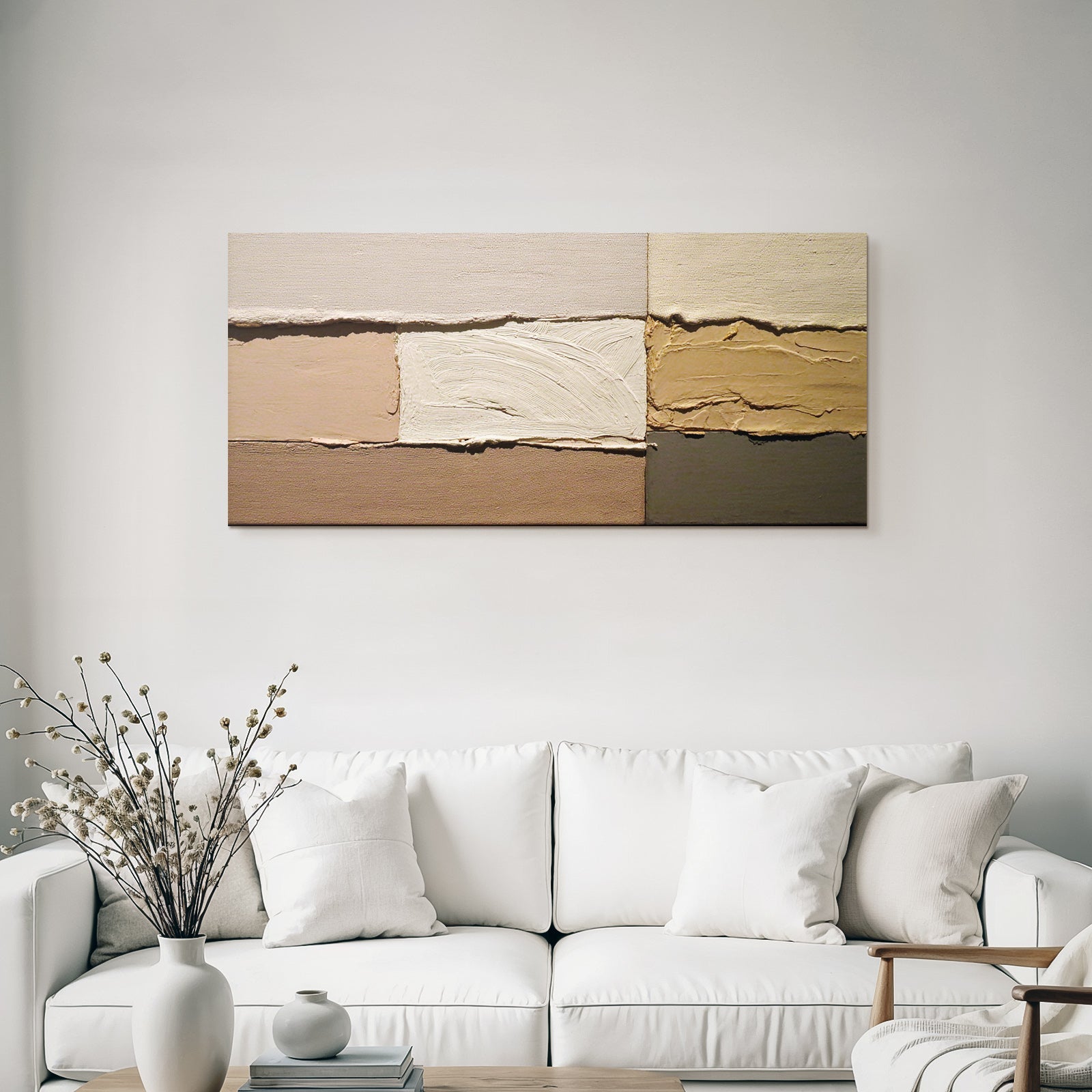 Abstrakte Kunst Texturierte Farbe Neutrale Ton
