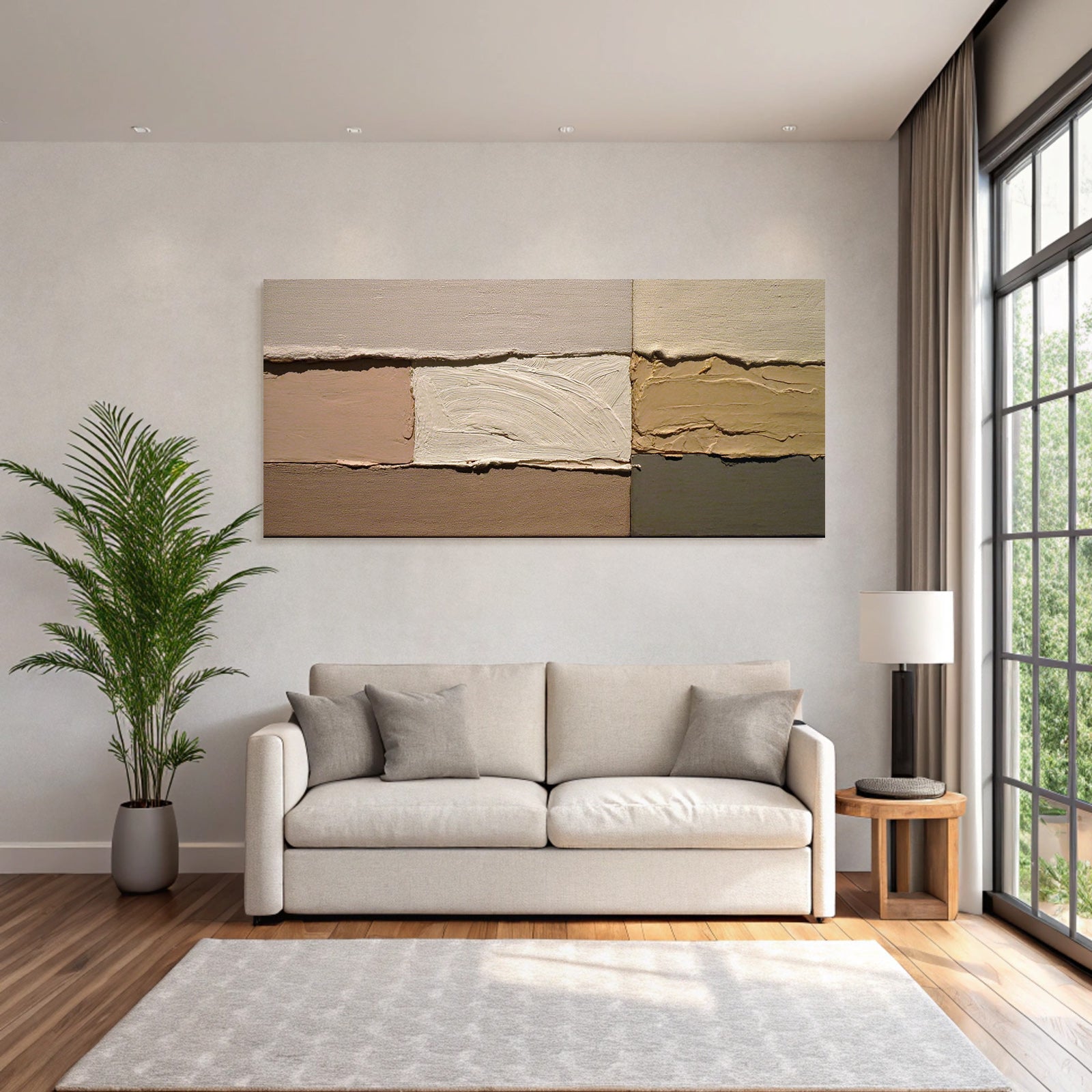 Abstrakte Kunst Texturierte Farbe Neutrale Ton