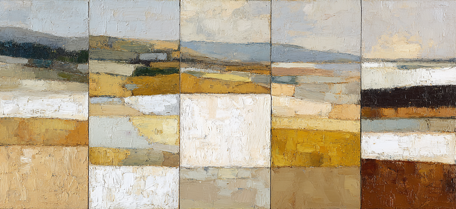Abstrakte Landschaft Mit Erdtönen Im Painting | Erdtoene und Taupe | Farbenwelten