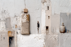 Abstraktes Kunstwerk Architektonische Elemente Figuren Mutete Farben Texturen | Erdtoene und Taupe | Farbenwelten