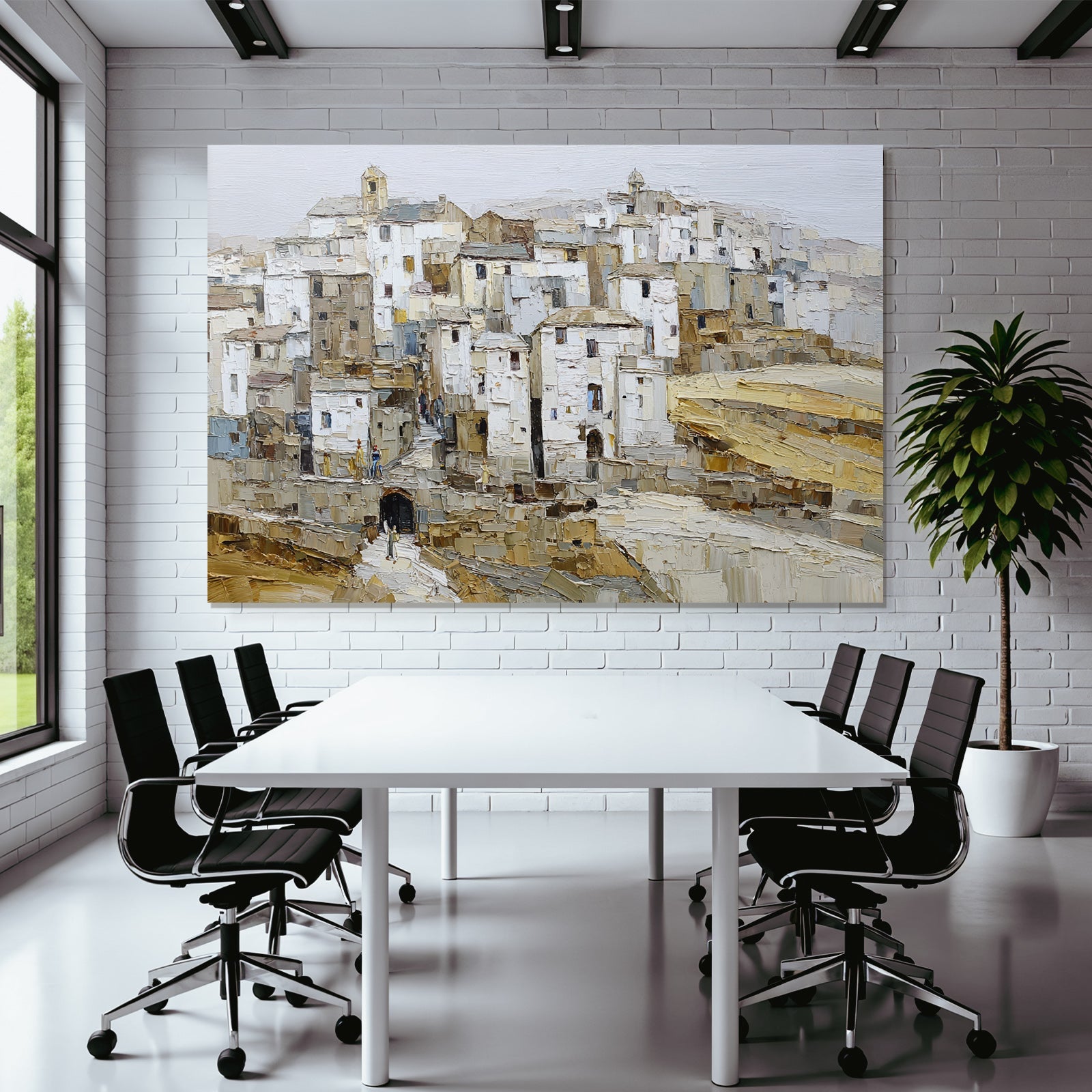 Dorf Szenen Impressionistische Malerei Häuser Landscape