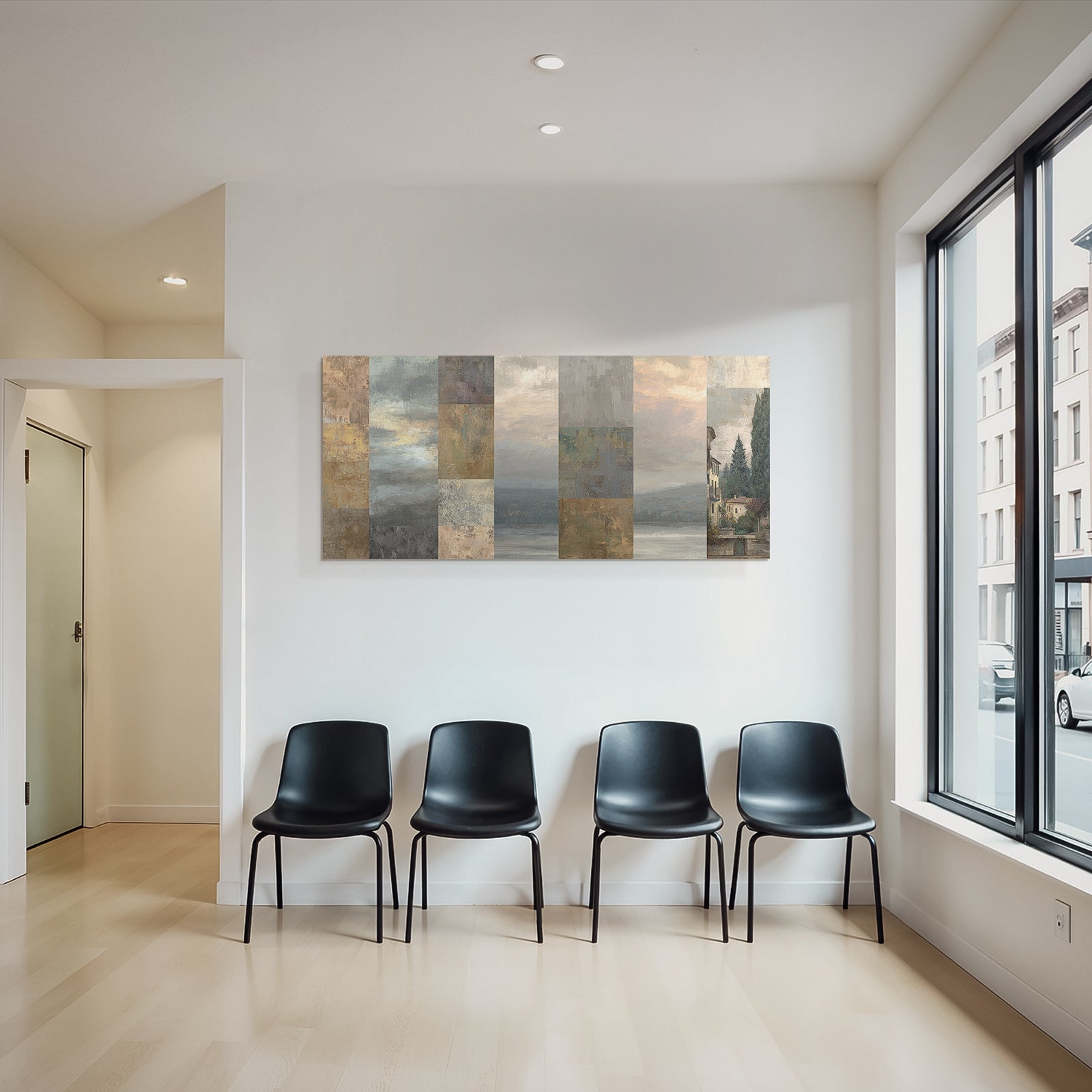 Kollage Von Texturierten Paneelen Kunstwerk