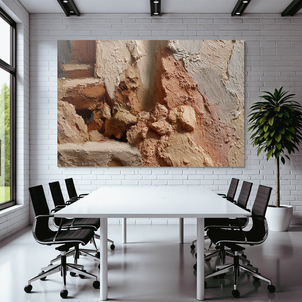 Texturierte Farbe Detail Maltechnik Erde Ton Breite Impasto