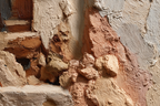 Texturierte Farbe Detail Maltechnik Erde Ton Breite Impasto | Erdtoene und Taupe | Farbenwelten
