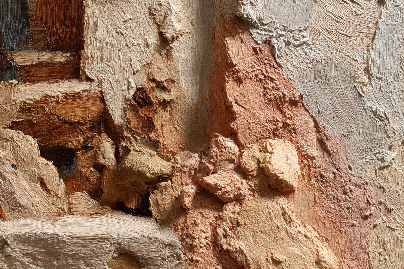 Texturierte Farbe Detail Maltechnik Erde Ton Breite Impasto | Erdtoene und Taupe | Farbenwelten