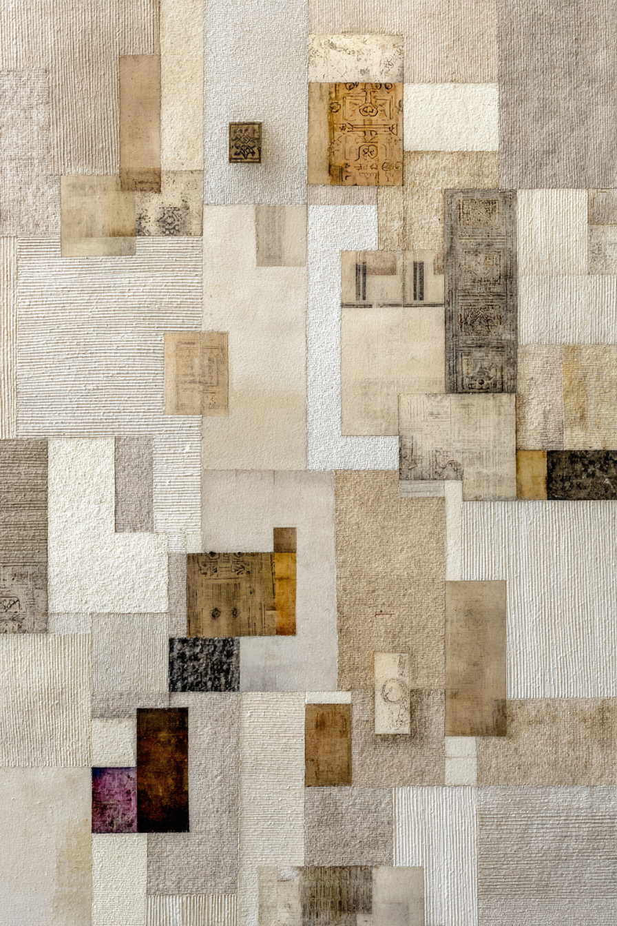 Abstracte Zusammensetzung In Neutralen Tönen Mit Texturen Und Formen | Gold und Beige | Farbenwelten
