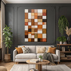 Abstractes Kunstwerk Braun Beige Und Weiss