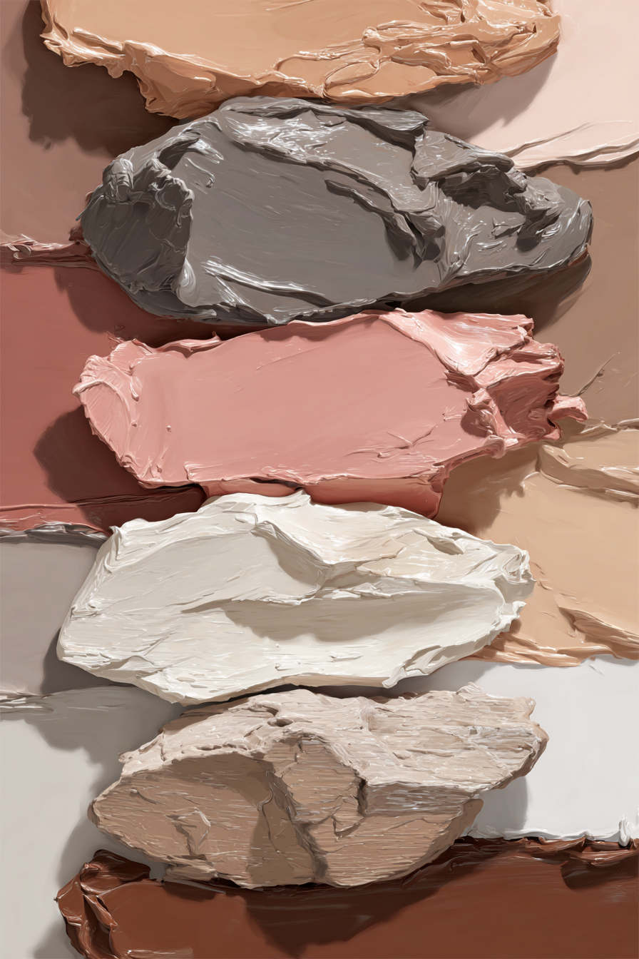 Farbe Swatches Fundament Oder Concealer Texturen | Gold und Beige | Farbenwelten