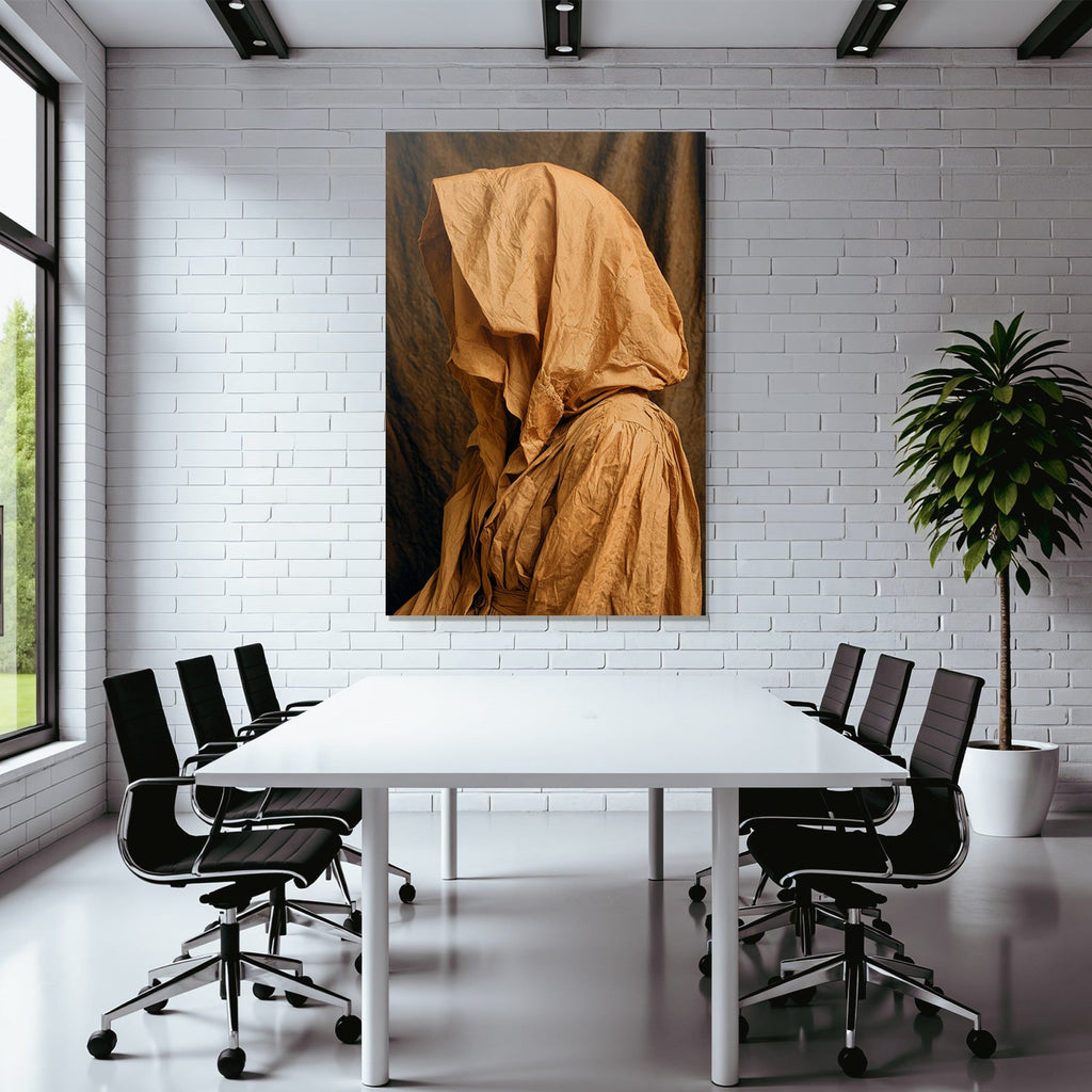 Figur Gestaltete Braune Garderobe Mit Grossen Hemdenkapuze