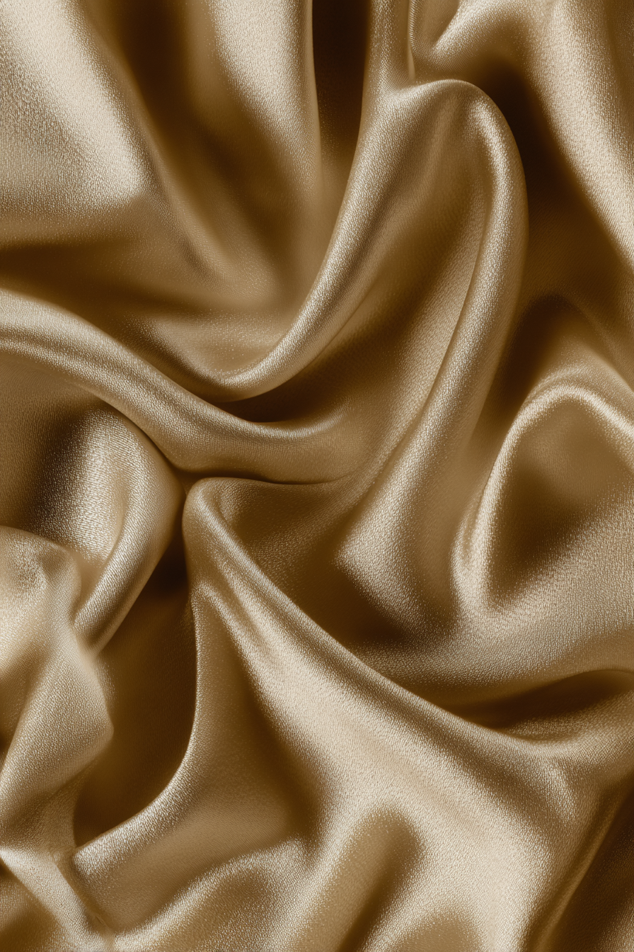 Glänzender Goldfarbiger Stoff Satin Seide | Gold und Beige | Farbenwelten