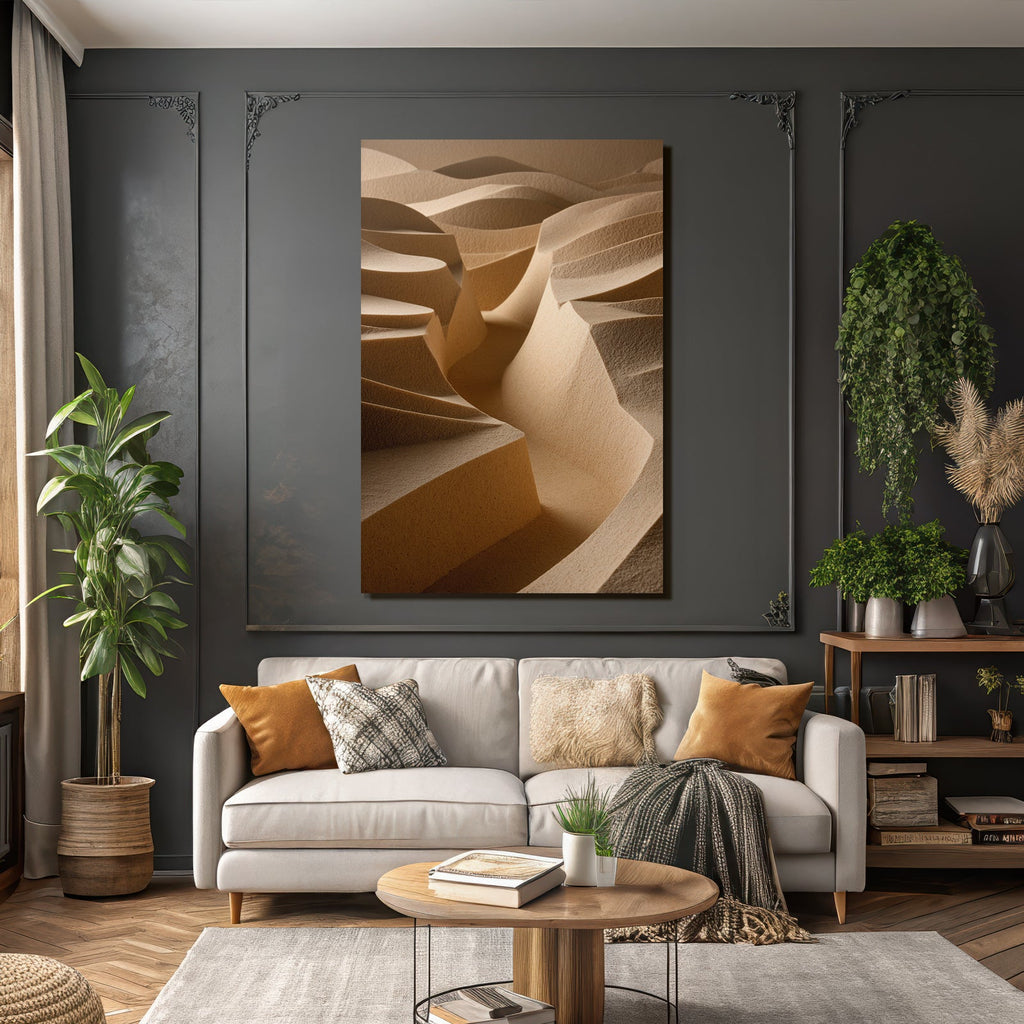 Sandlandschaft Skulptiertes Material Welligkeit Und Valleys
