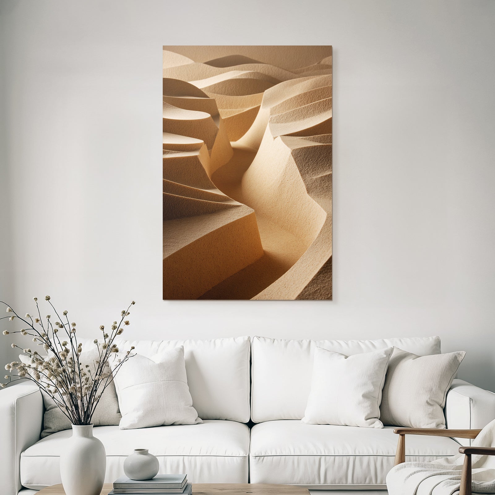 Sandlandschaft Skulptiertes Material Welligkeit Und Valleys