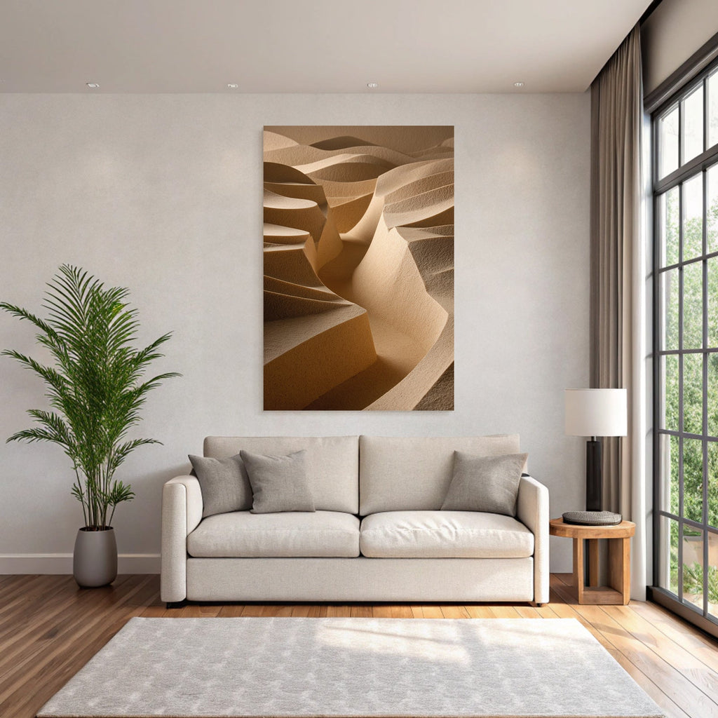 Sandlandschaft Skulptiertes Material Welligkeit Und Valleys