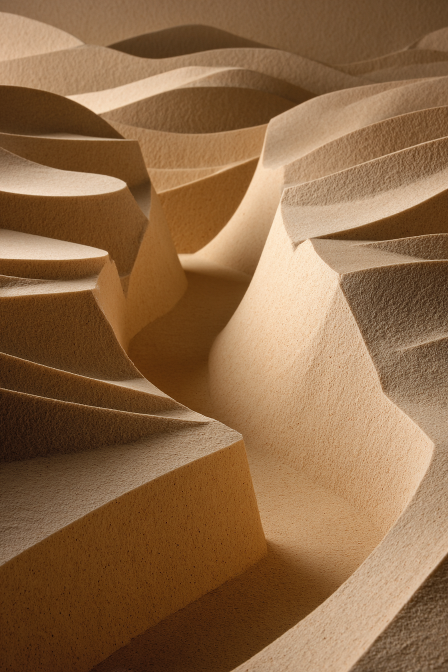 Sandlandschaft Skulptiertes Material Welligkeit Und Valleys | Gold und Beige | Farbenwelten