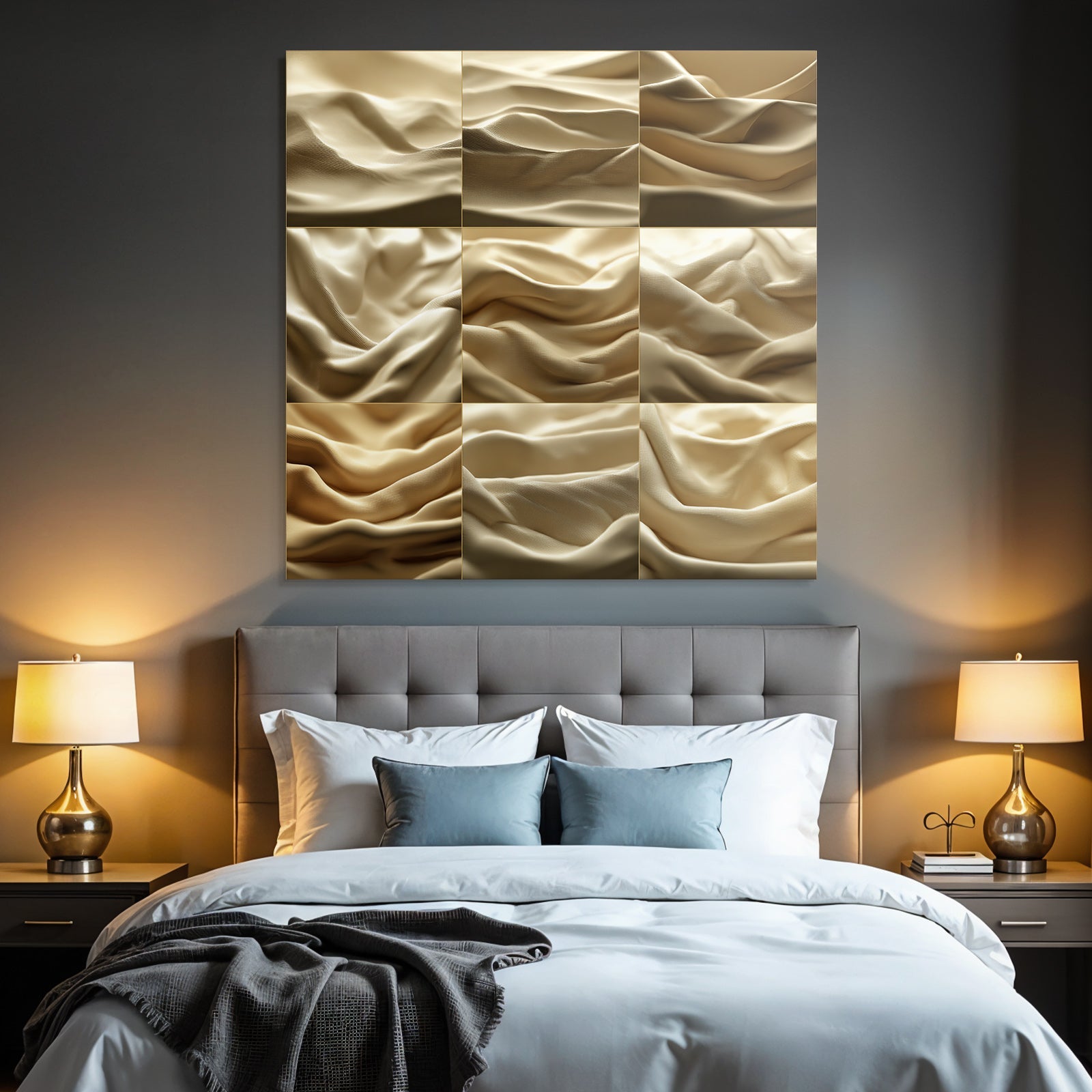 Beige Golden Stofftexturen Glatt Geringelt Oder Ge Drapiert