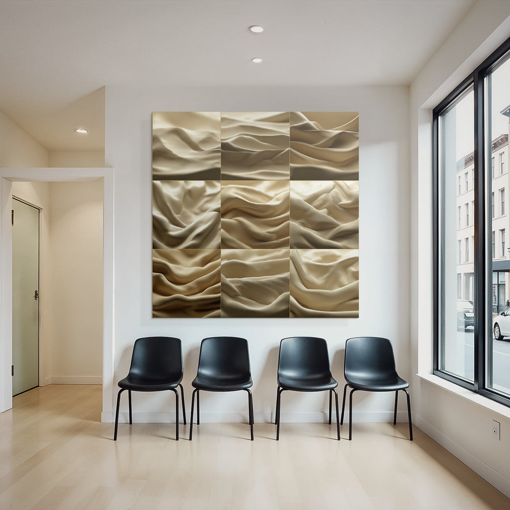 Beige Golden Stofftexturen Glatt Geringelt Oder Ge Drapiert