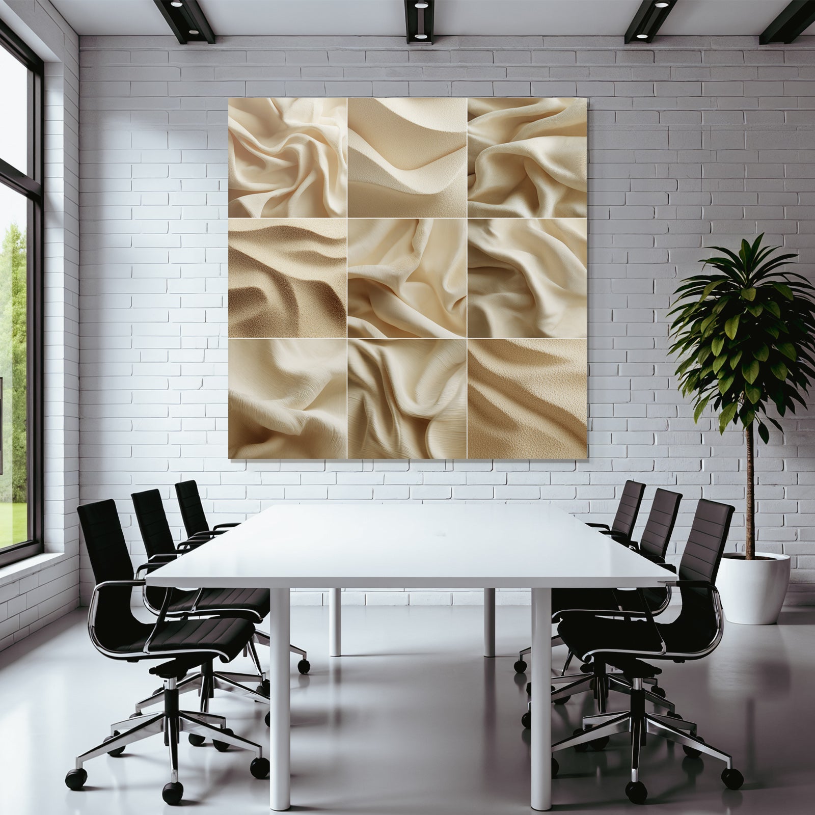 Beige Und Creme Gewebemuster Collage