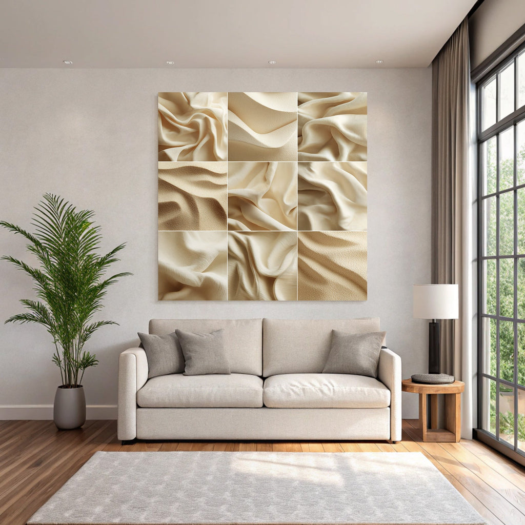 Beige Und Creme Gewebemuster Collage