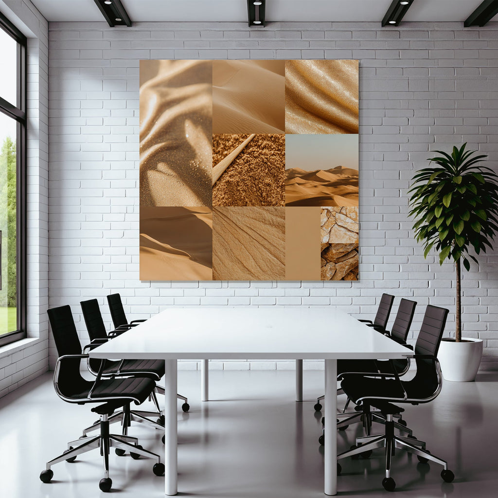 Braun Beige Texturen Collage Natürliche Elemente