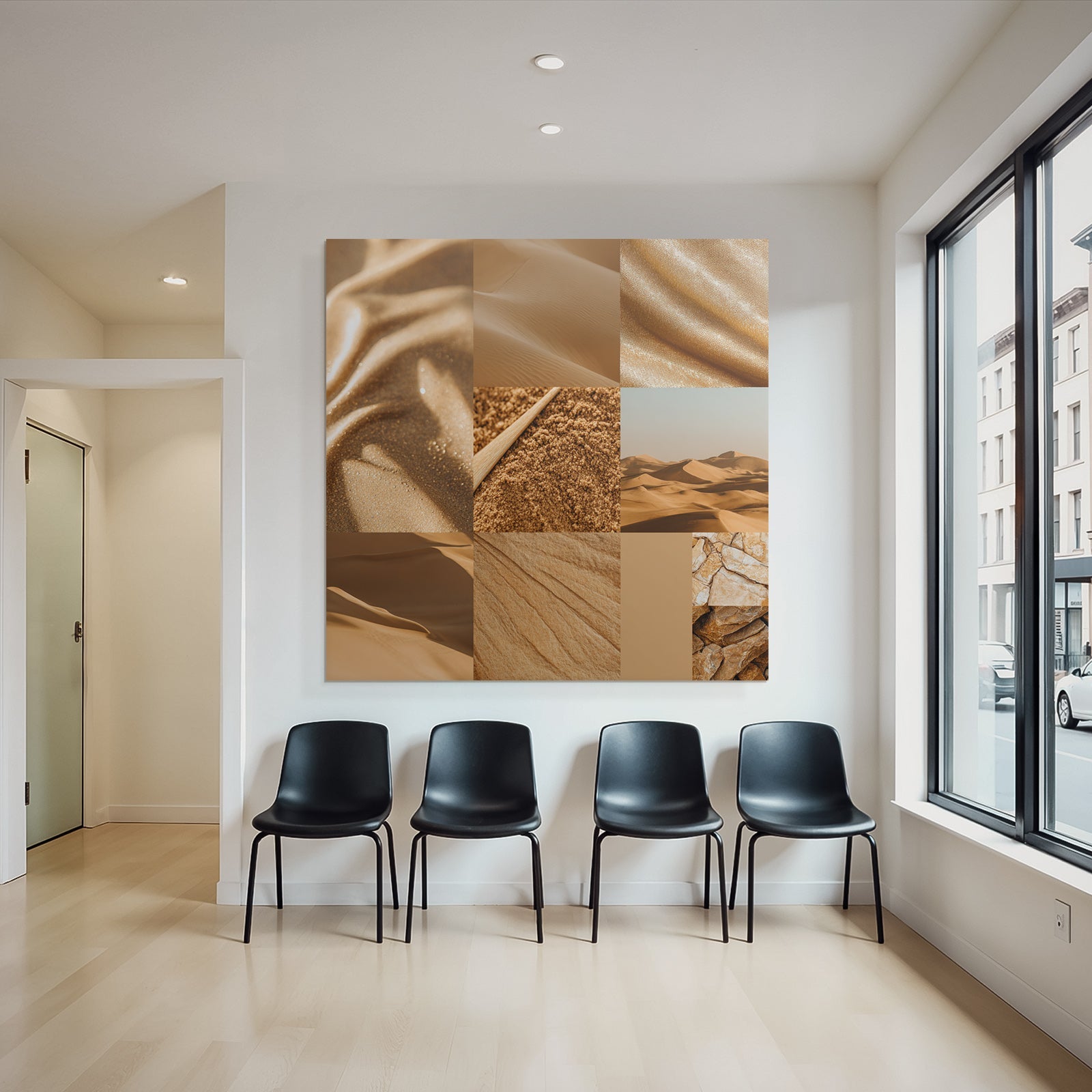 Braun Beige Texturen Collage Natürliche Elemente