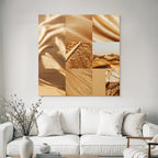 Braun Beige Texturen Collage Natürliche Elemente
