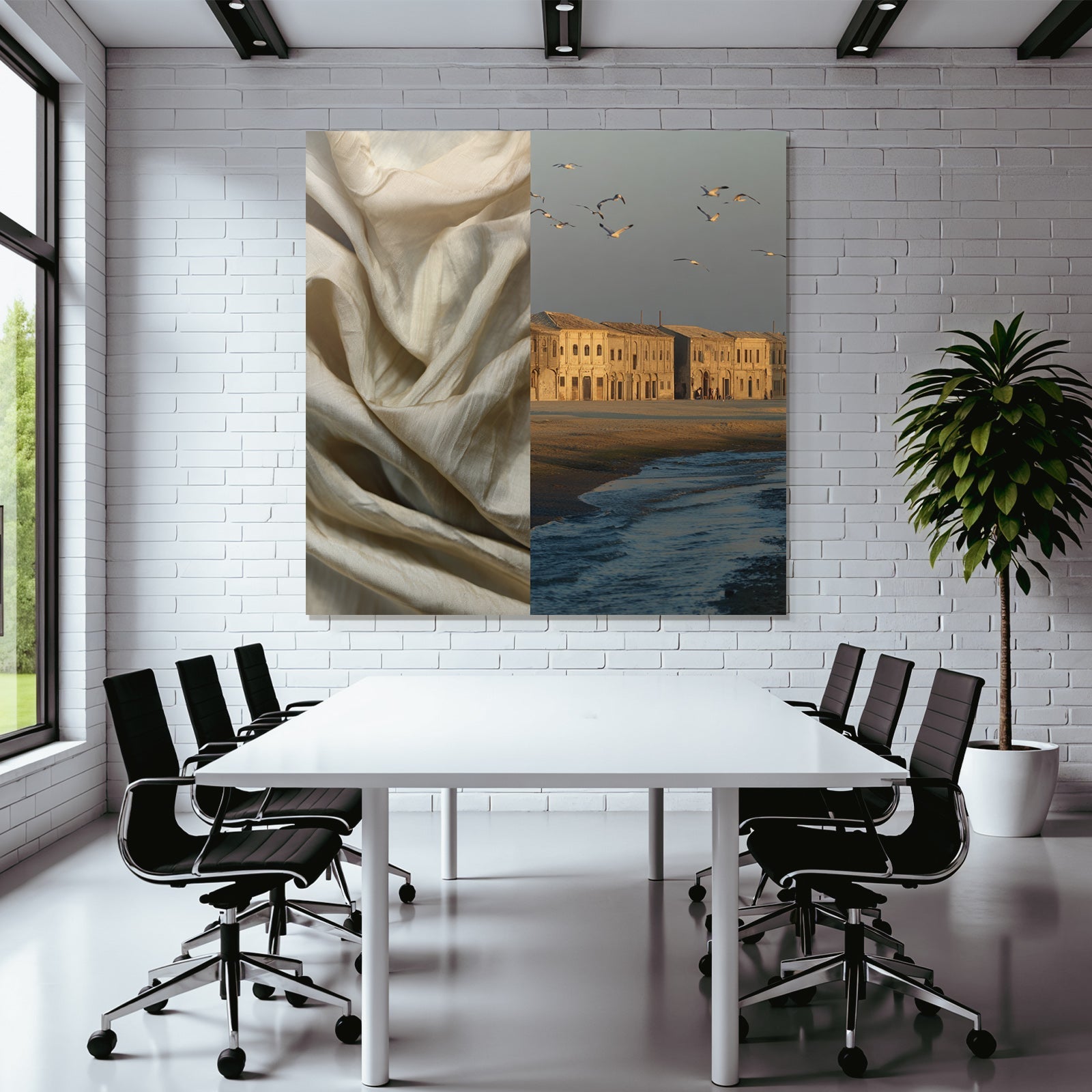 Crumpled Silk And Coastal Scenery