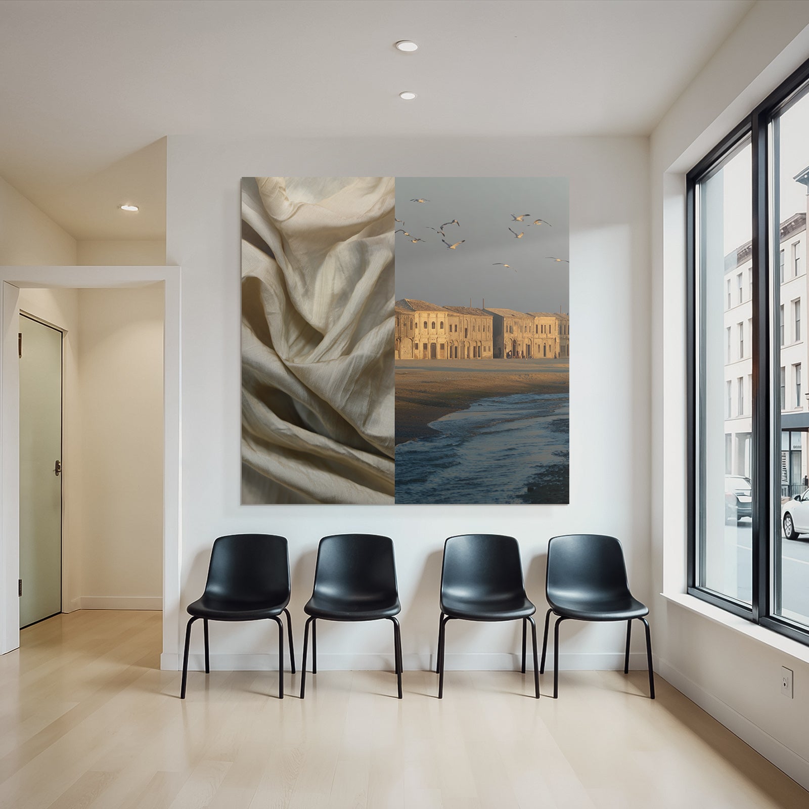 Crumpled Silk And Coastal Scenery