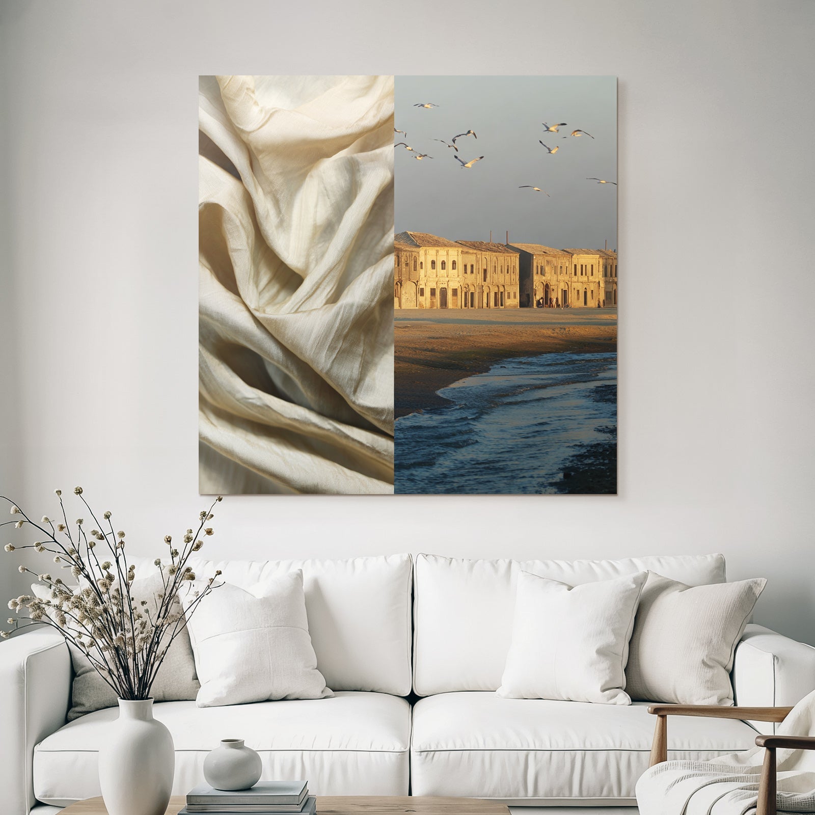 Crumpled Silk And Coastal Scenery