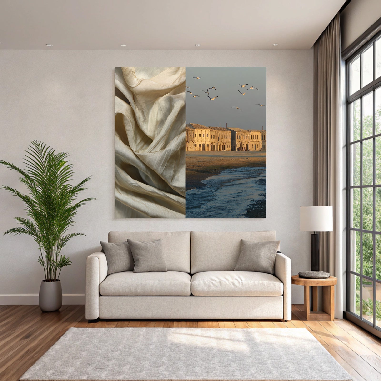 Crumpled Silk And Coastal Scenery