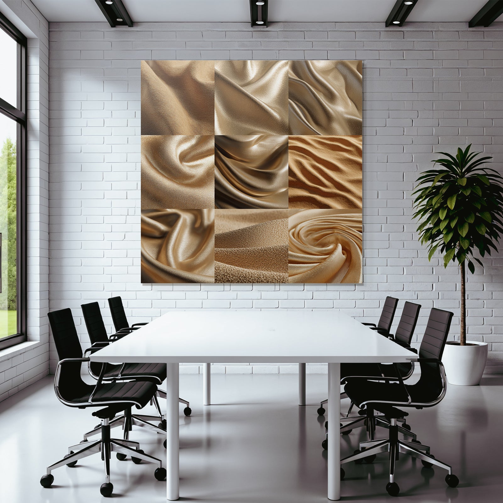 Goldene Stoffe Texturen Detailaufnahme Drapierung Schimmer Muster