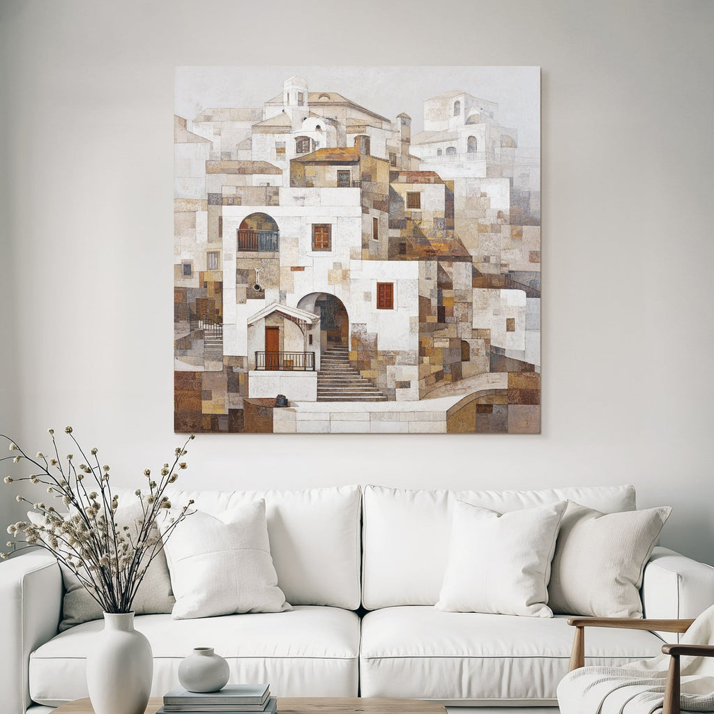 Interconnected Geometric Buildings Kunstwerk