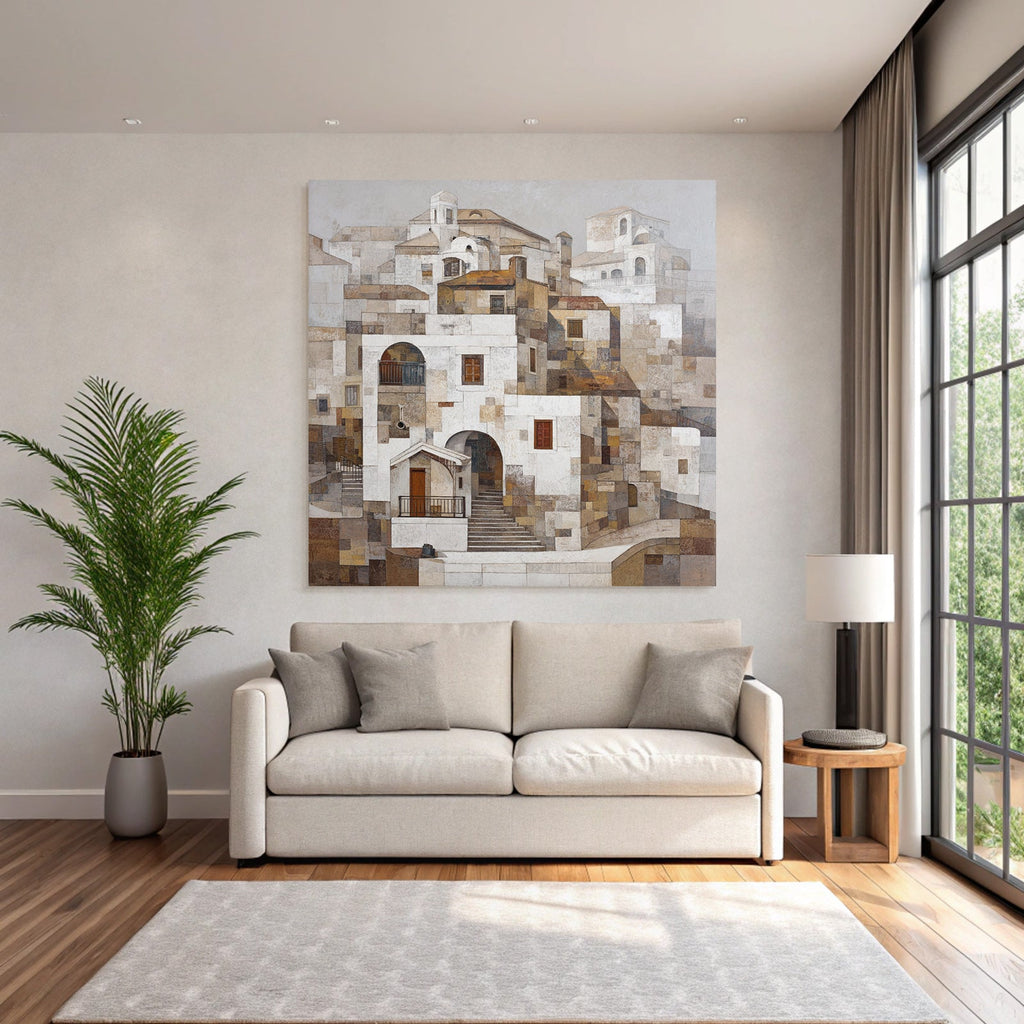 Interconnected Geometric Buildings Kunstwerk