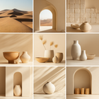 Natur Und Modernes Design Collage | Gold und Beige | Farbenwelten