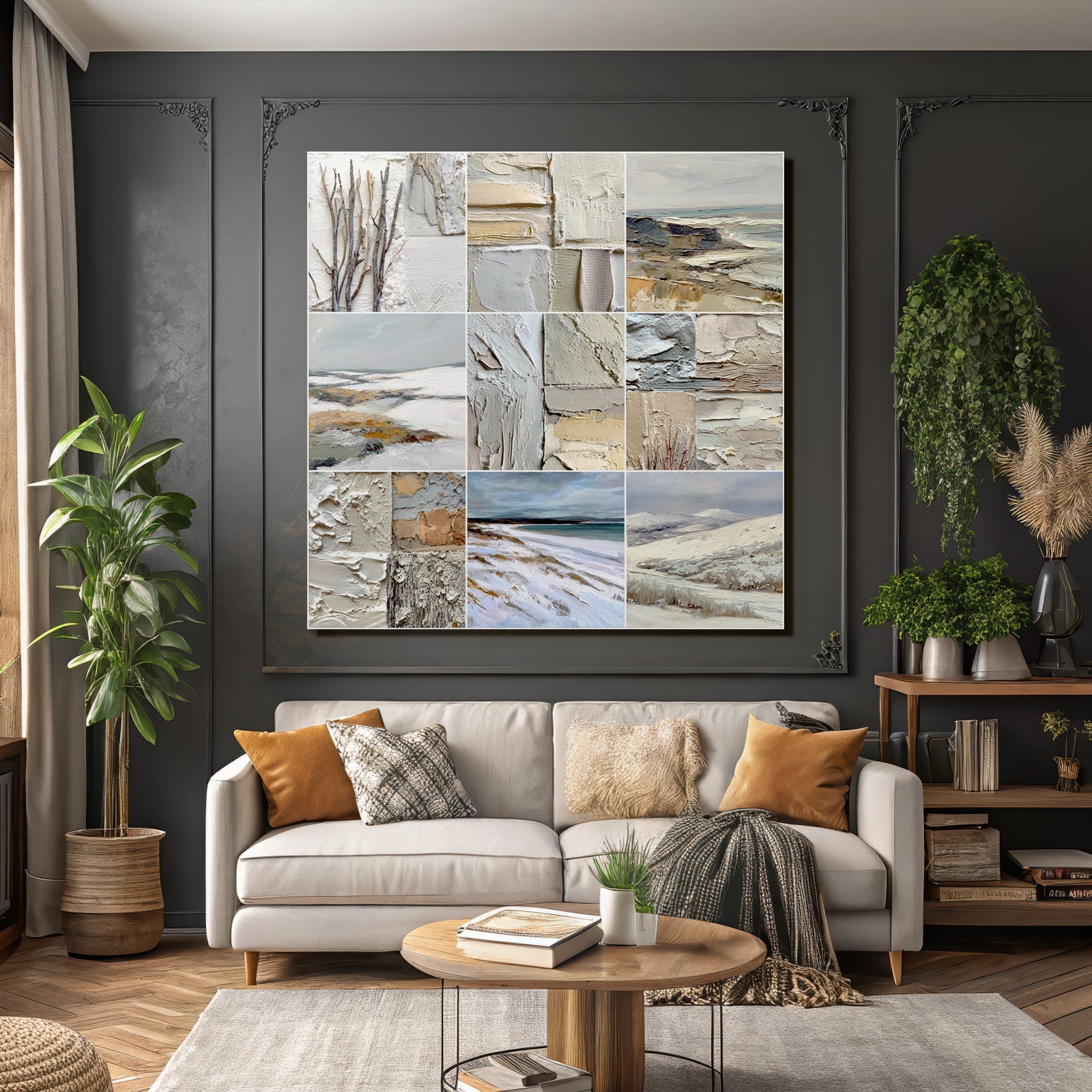 Natur Und Textur Kunst Collage